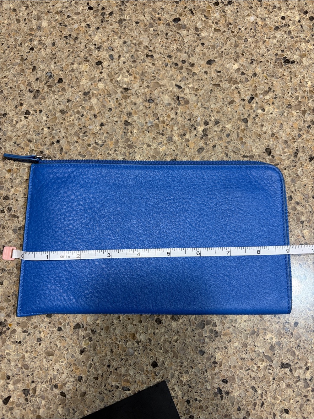 Leatherology Blue Zip Clutch Travel Wallet - Picture 3 of 5